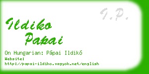 ildiko papai business card